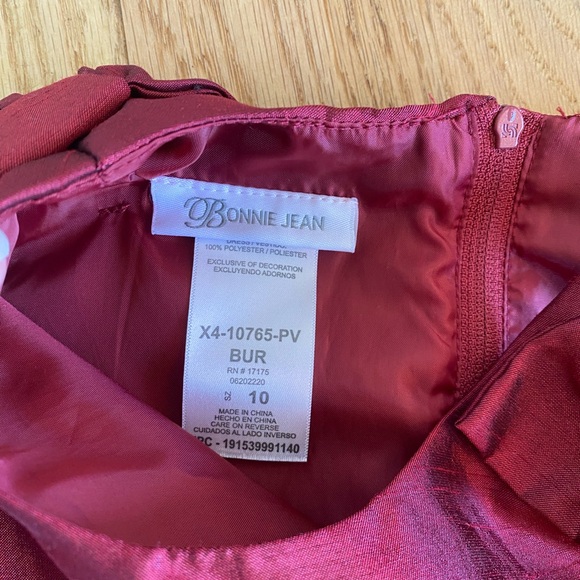 Matching Girls Crimson Holiday/Christmas Dresses size 8 and 10 - Picture 2 of 5